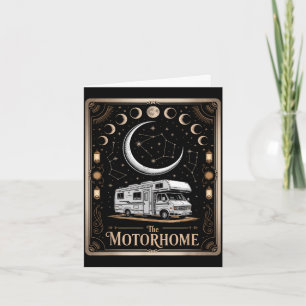Rv camping camper the motorhome moon mountain card