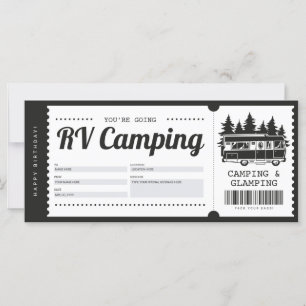RV Camping Gift Voucher, Summer Camp Certificate