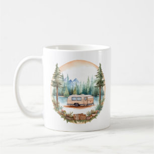 RV Camping in the Woods, RV camper Coffee Mug