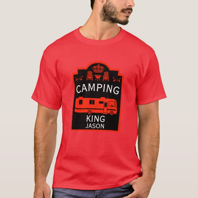 RV Camping King USA T-Shirt (Front)