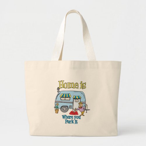 Rv Camping Large Tote Bag