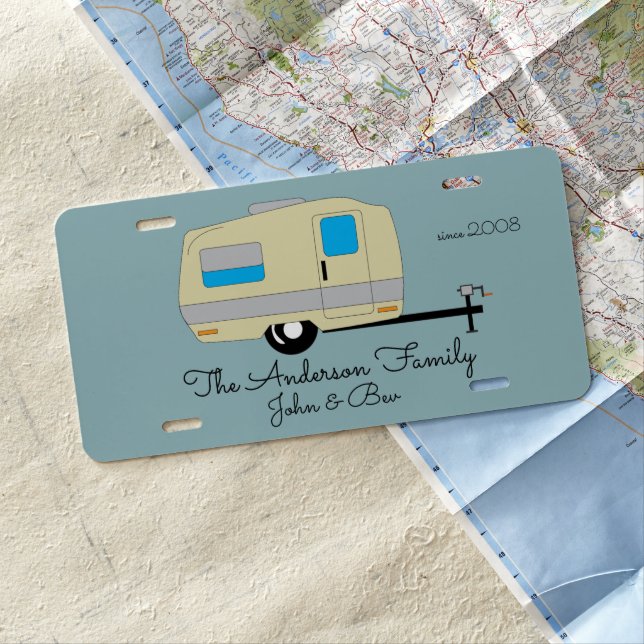 RV Camping Lifestyle License Plate (In Situ)