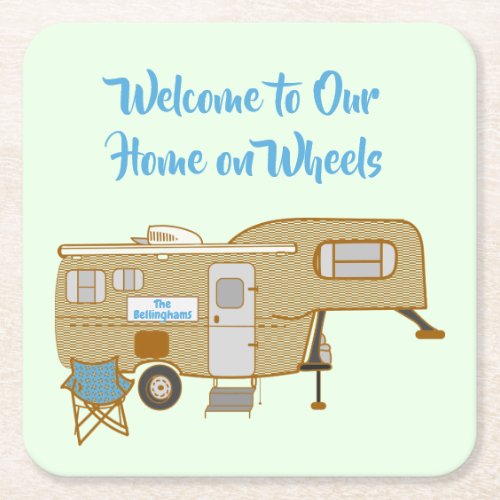 RV Camping Paper Drink Coasters