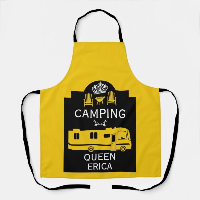 RV Camping Queen USA Apron (Front)