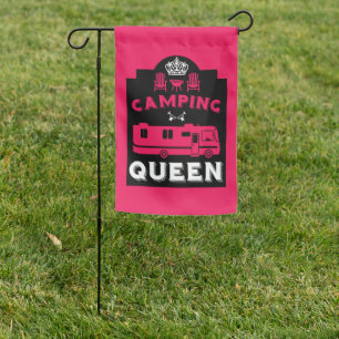 RV Camping Queen USA Garden Flag