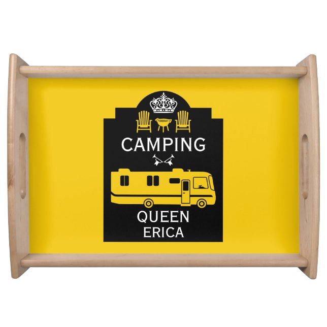RV Camping Queen USA Serving Tray (Front)