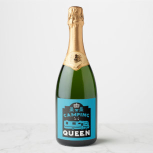 RV Camping Queen USA Sparkling Wine Label