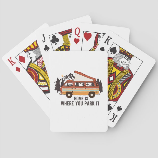 RV Camping Trailer "Home is Where You Park It"  Poker Cards (Back)