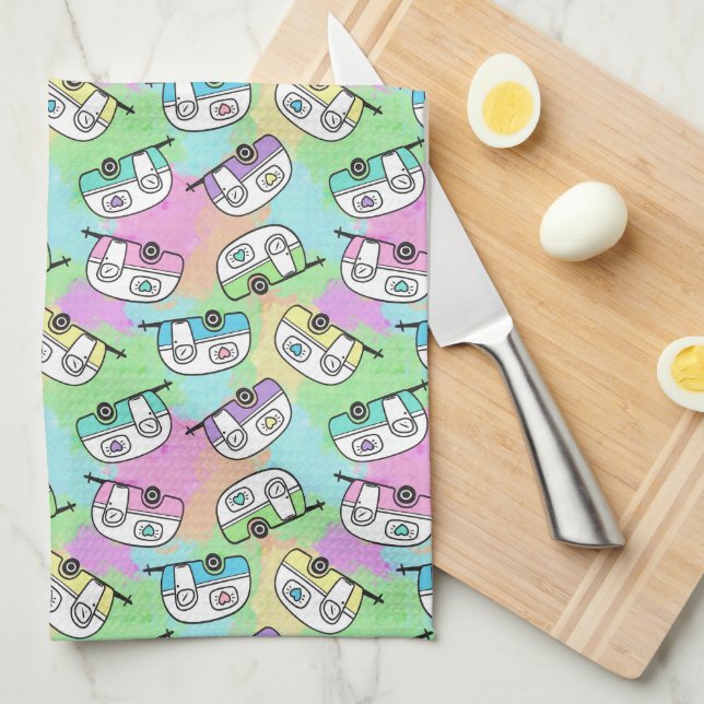 RV Camping Trailer Kitchen Towel (Quarter Fold)