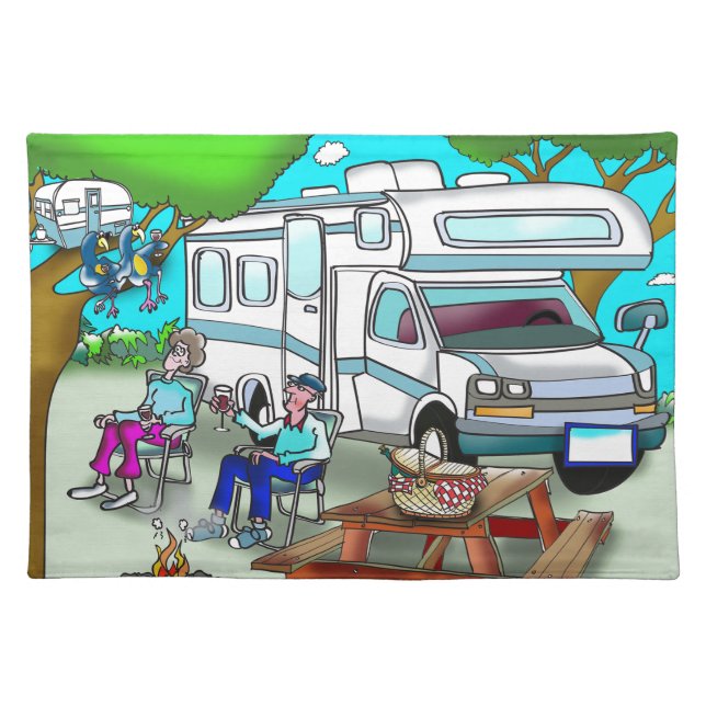 RV Cartoon 9475 Cloth Placemat (Front)