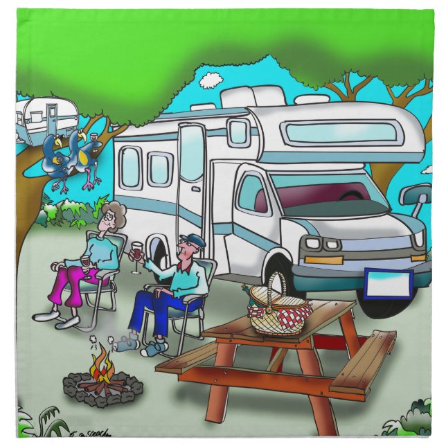 RV Cartoon 9475 Napkin (Front)