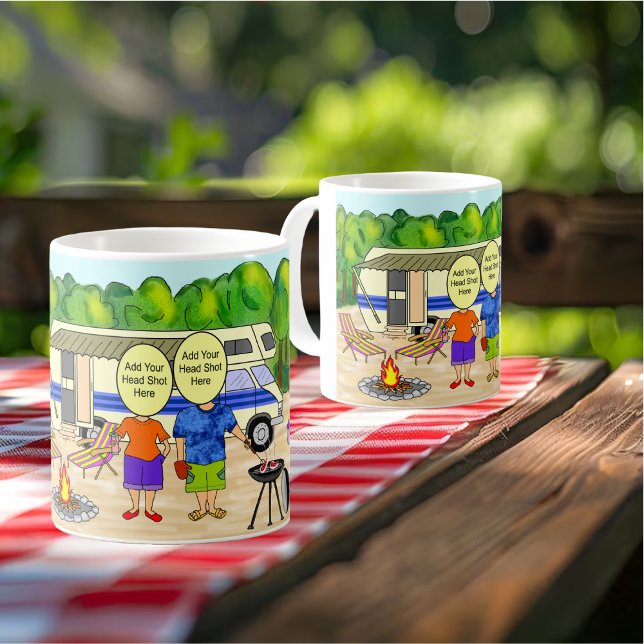 RV Cartoon Coffee Mug (Background photo courtesy of freepik)