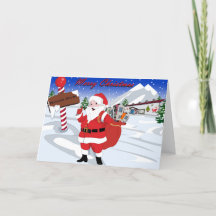 RV Christmas and Holiday with Santa Card