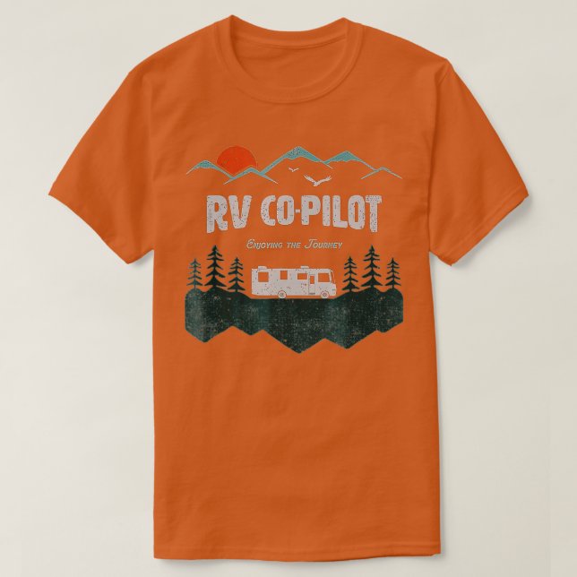RV Co-Pilot Camping  Motorhome ravel Vacation Gift T-Shirt (Design Front)