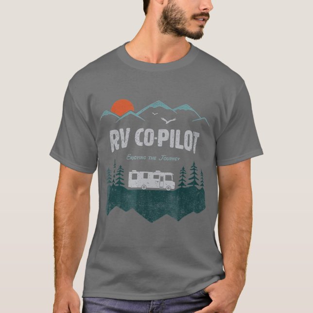 RV CoPilot Camping  Motorhome Travel Vacation T-Shirt (Front)