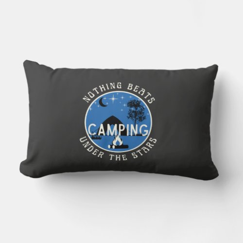 RV Dcor _ Nothing Beats Camping Under the Stars Lumbar Pillow