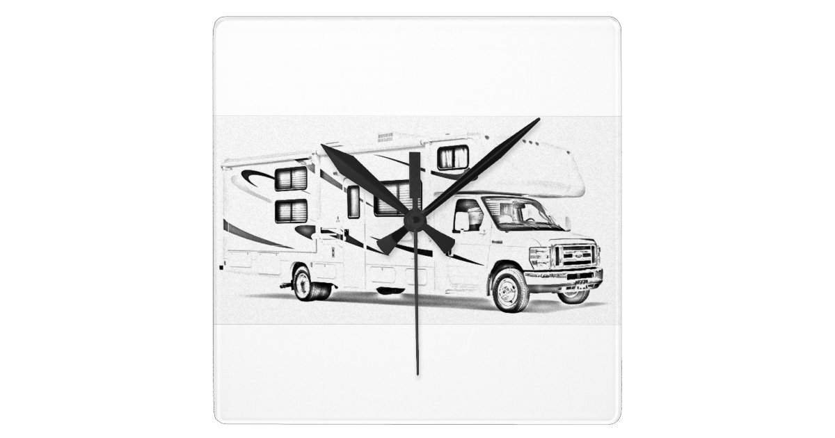 "RV" design wall clocks