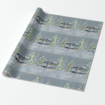 Rv Full Time In The Winter Christmas Wrapping Paper by glorykmurphy at Zazzle