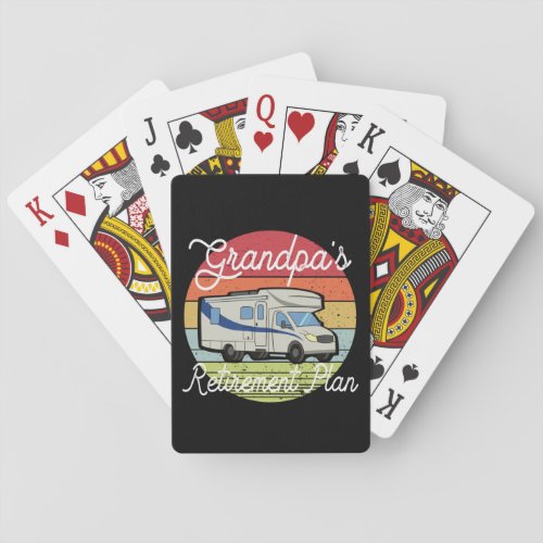 RV Grandpas Retirement Plan _ Camping Gift T_Shir Playing Cards