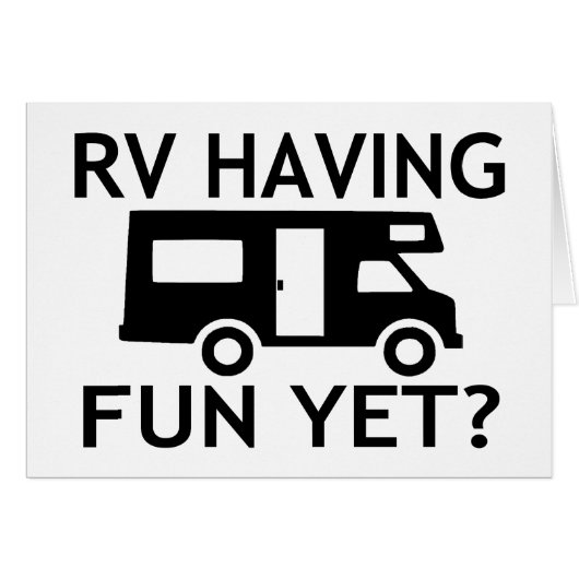 RV Having Fun Yet Funny Wordplay Cards (Front Horizontal)
