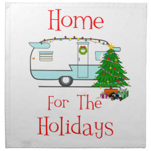 RV Home For The Holidays Cloth Napkin