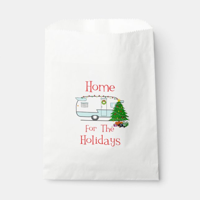 RV Home For The Holidays Favor Bag (Front)