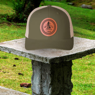 RV Life Campfire Club Weekend Camper Adventure Leather Patch Hat