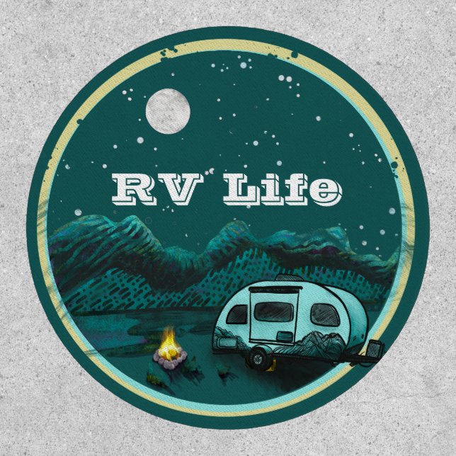 RV Life Camping Travel Trailer Patch (Front)