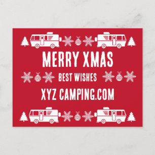 RV Motorhome Christmas Decor Postcard