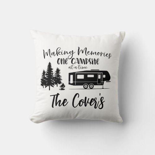 RV Pillow Camping Decor Throw Pillow