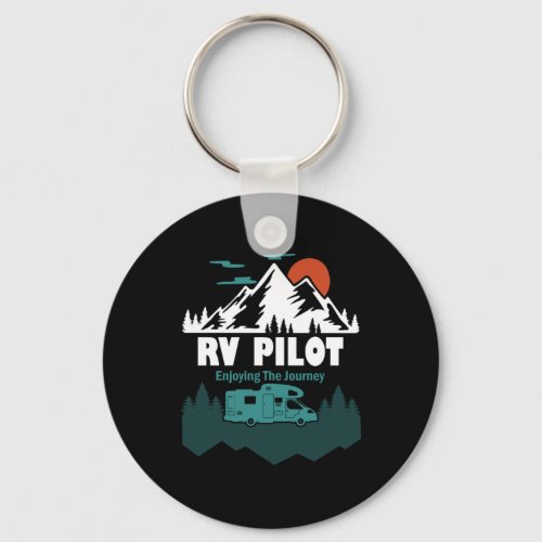 RV Pilot Camping Motorhome Travel Vacation Gift Keychain