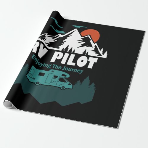 RV Pilot Camping Motorhome Travel Vacation Gift Wrapping Paper