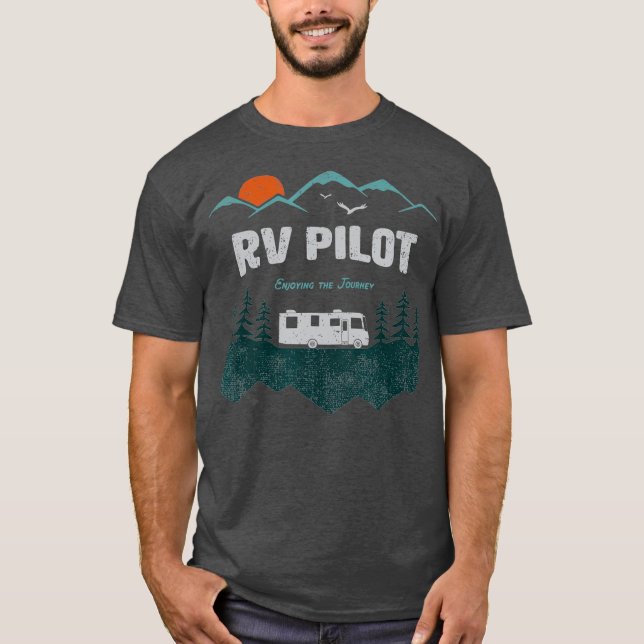 RV Pilot Camping Shirt Motorhome Travel Vacation (Front)