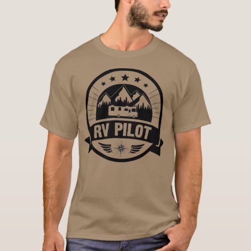 RV Pilot Funny Motorhome RV Travel  for Men T_Shirt