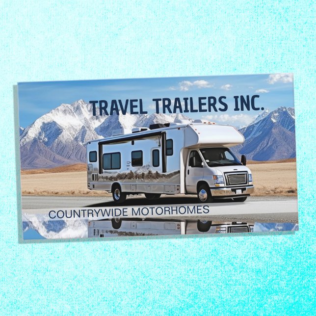 RV Rental Service Business Card (RV Rental Service Business Cards)