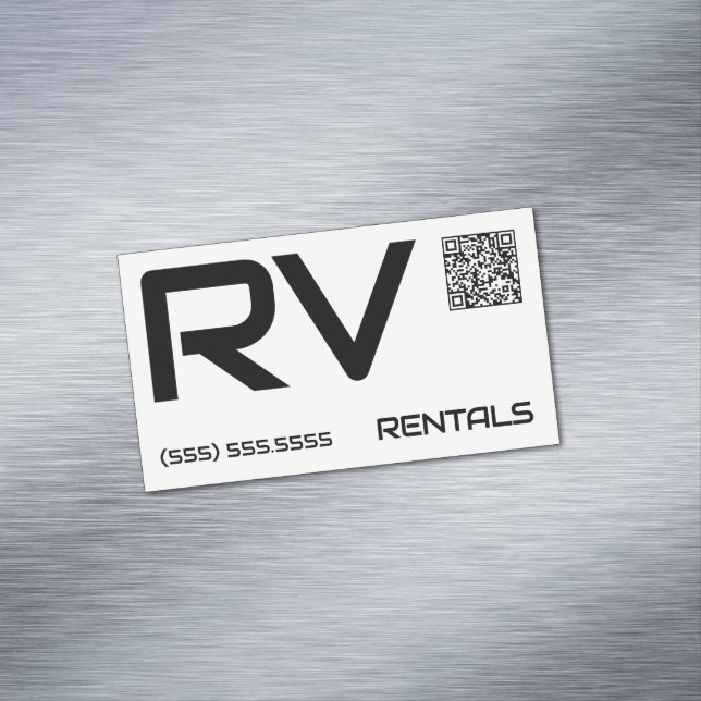 🔥 RV Rentals Custom QR Business Card Magnet (In Situ)