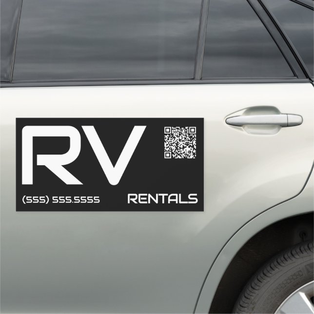 ✨ RV Rentals QR Car Magnet (In Situ)