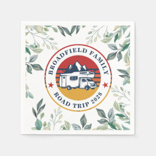 RV Road Trip Annual Family Reunion Vacation Paper Napkins