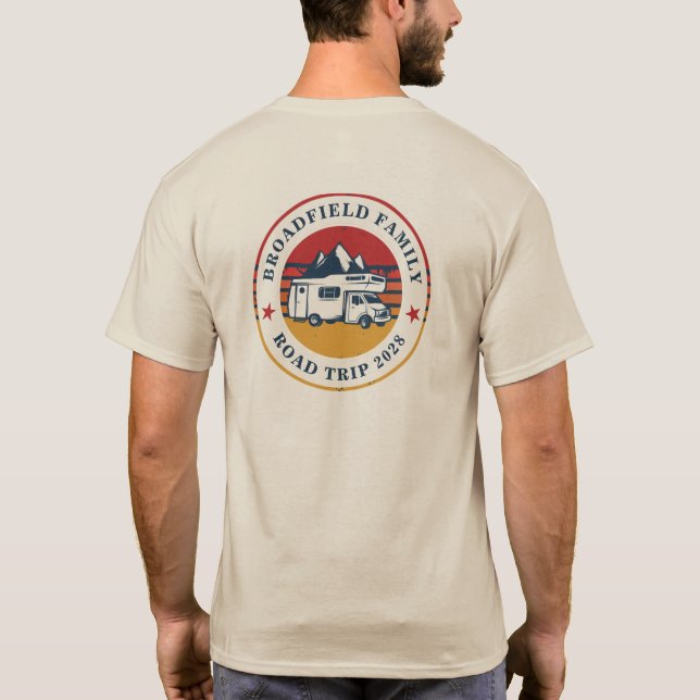 RV Road Trip Matching Family Vacation Campers T-Shirt (Back)