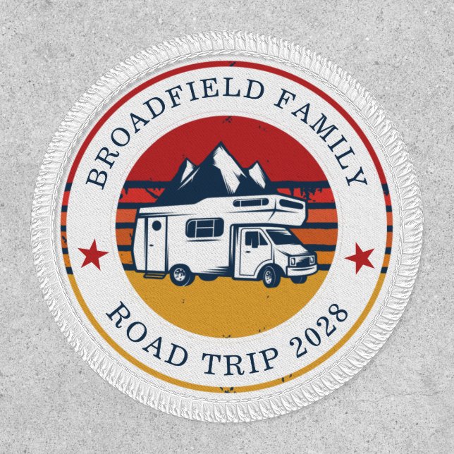 RV Road Trip Matching Family Vacation Keepsake Patch (Front)
