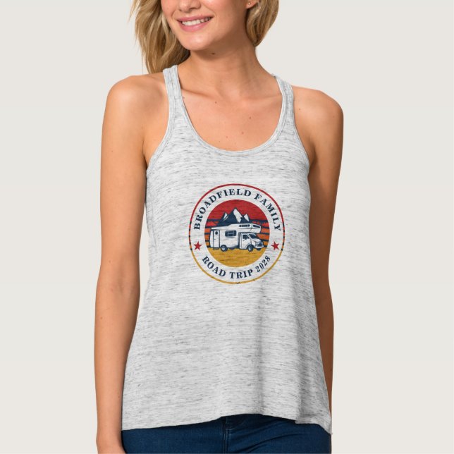 RV Road Trip Mom Matching Family Vacation Camping Tank Top (Front)
