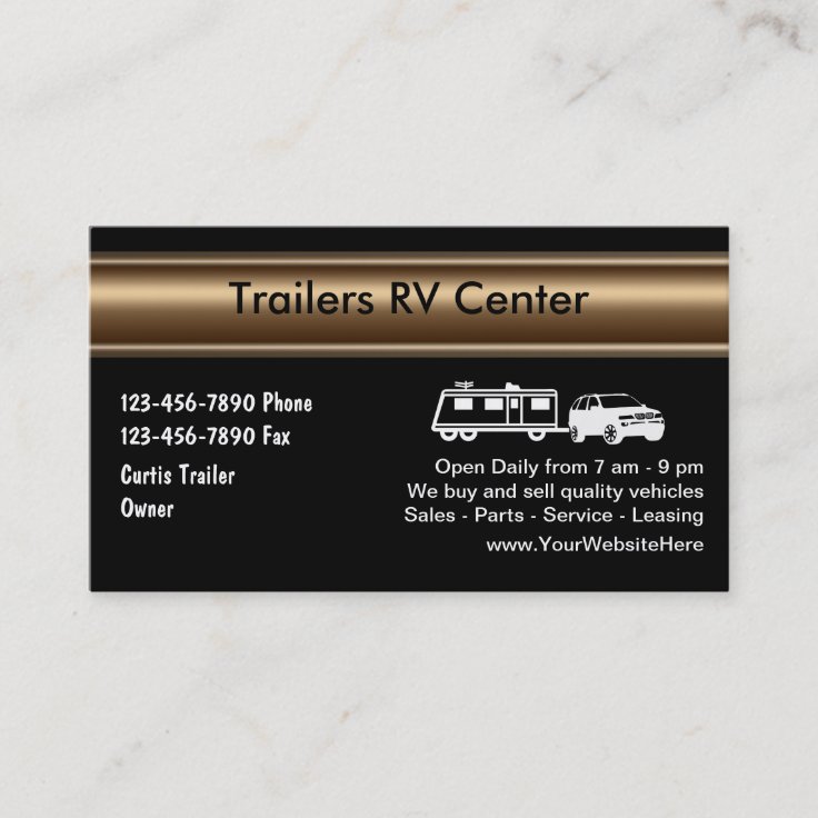 RV Trailer Business Cards | Zazzle