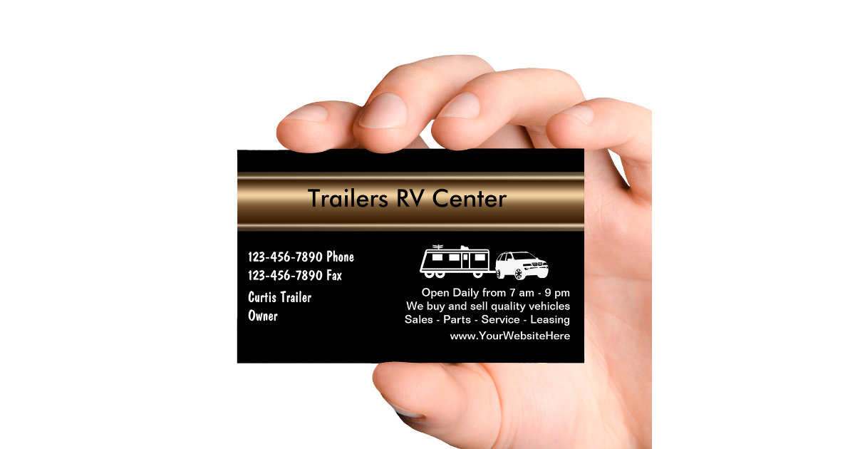 RV Trailer Business Cards Zazzle