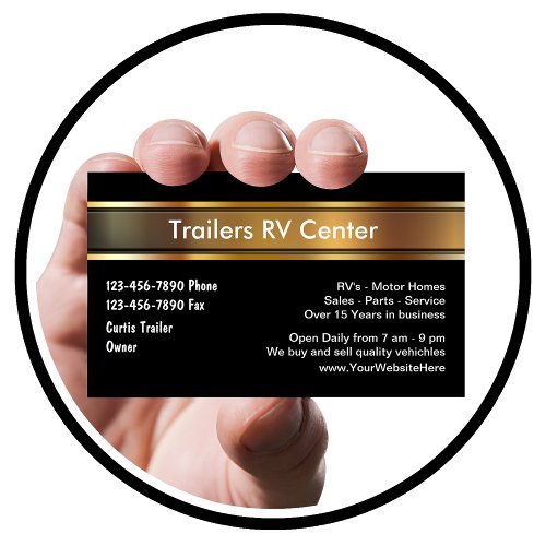 RV Trailer Business Cards