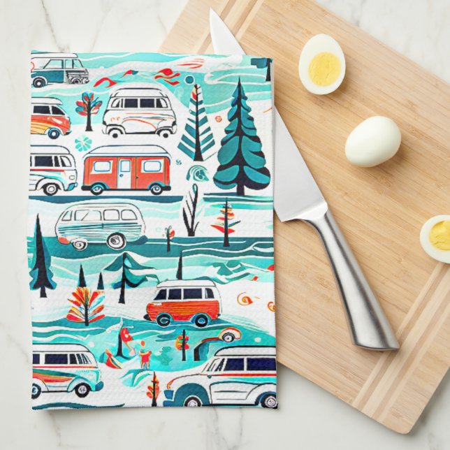 RV Travels Kitchen Towel (Quarter Fold)