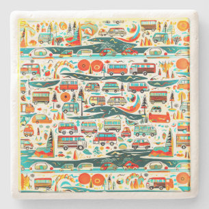 RV Travels Stone Coaster