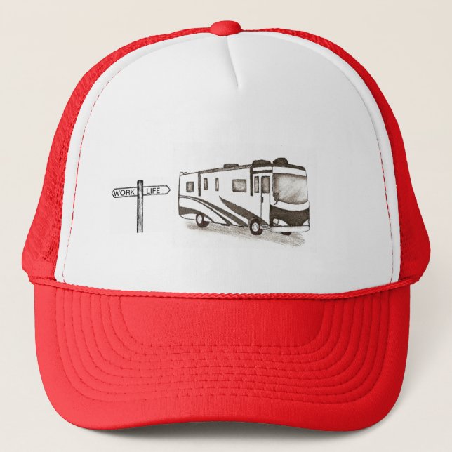 RV work/life Trucker Hat (Front)