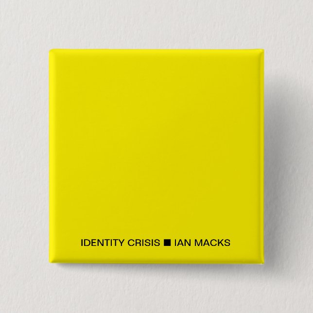 RVE Ian Macks' IDENTITY CRISIS Pin (Yellow Square) (Front)