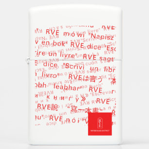 RVE SAYS: "Write A Book" White Matte Zippo Lighter