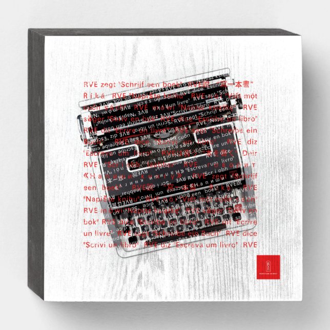 RVE SAYS:  "Write A Book" Wood Box Art (Front Horizontal)